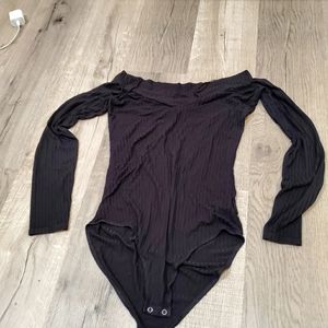 American Eagle Black Off The Shoulder Bodysuit